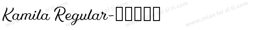 Kamila Regular字体转换